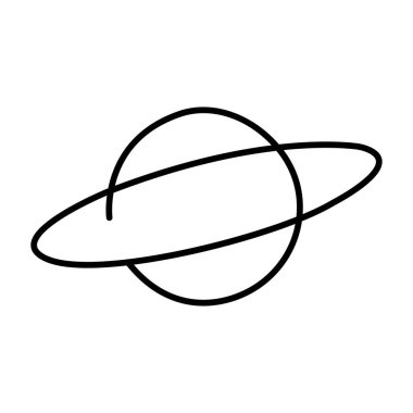 Vektör çizim sanatı, basit gezegen Satürn 