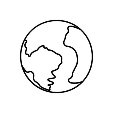 Vektör illüstrasyon sanatı, basit dünya küresi