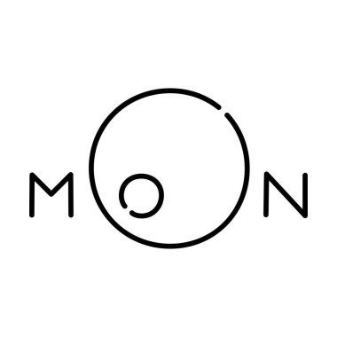 Vektör illüstrasyon sanatı, basit yuvarlak ay