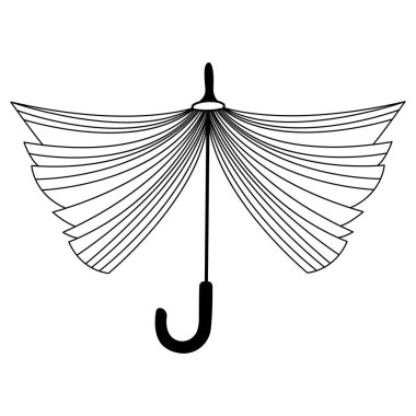 Vektör çizim sanatı, basit şemsiye 