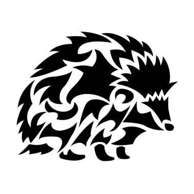 Kirpi hayvanının vektör çizimi