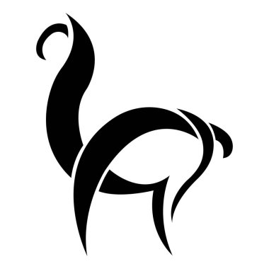 Lama hayvanının vektör illüstrasyonu