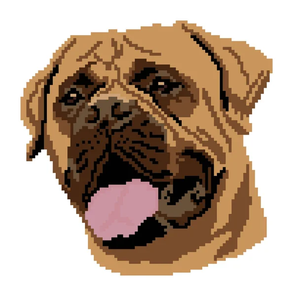 Vector Ilustración Perro Mostrando Lengua — Vector de stock