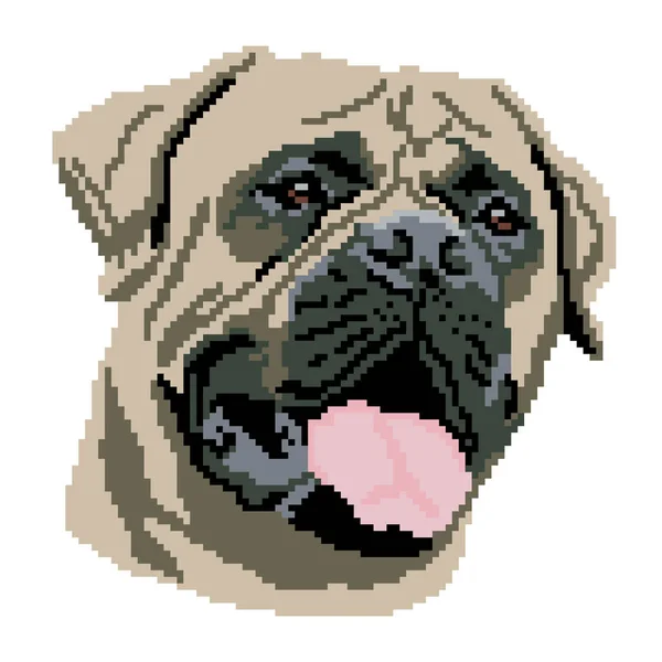 Vectorillustratie Van Hond Met Tong — Stockvector