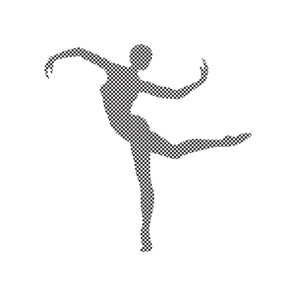 Ilustración Vectorial Silueta Mujer Bailarina — Vector de stock