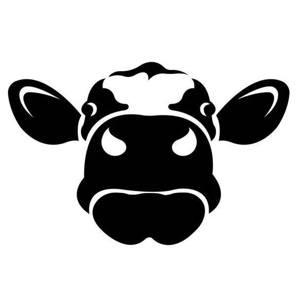 Vector Illustration Cow Head — Stock Vector
