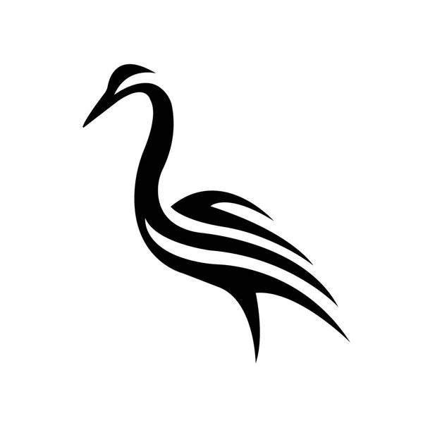 Vektor Illustration Stork Fågel — Stock vektor