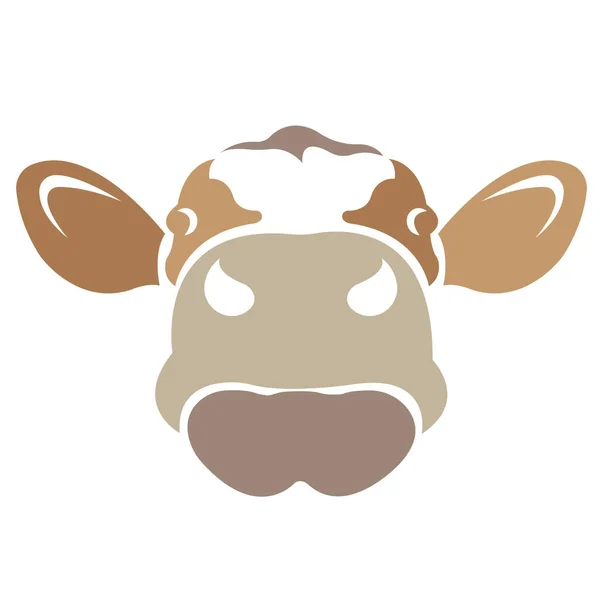 Vector Illustration Cow Head — Stock Vector