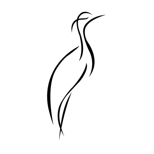 Vektor Illustration Stork Fågel — Stock vektor