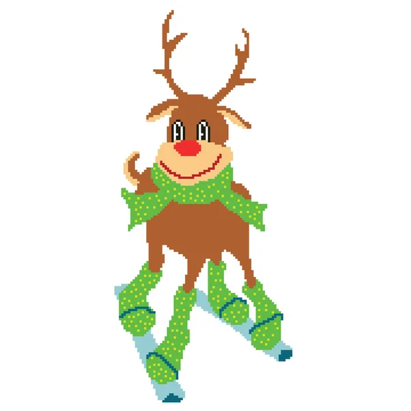 クリスマス鹿のベクターイラスト — ストックベクタ