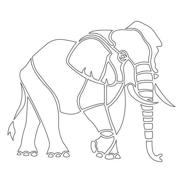 Ilustração Vetorial Animal Elefante —  Vetores de Stock