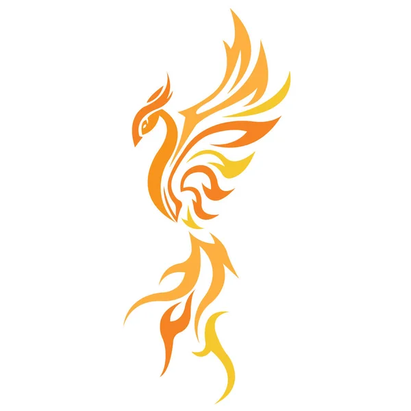 Vector Ilustración Fantasía Firebird Phoenix — Vector de stock