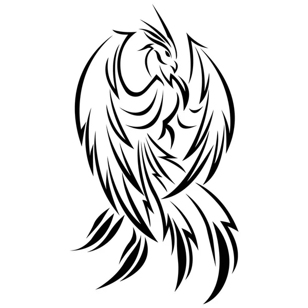 Векторная Иллюстрация Фантазии Firebird Phoenix — стоковый вектор