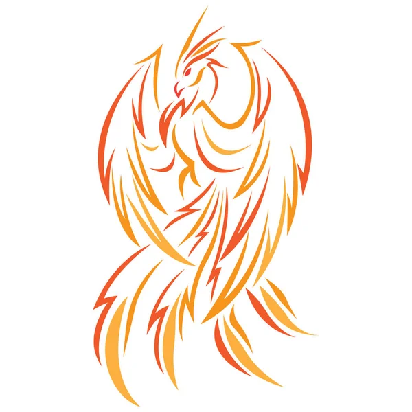 Vector Ilustración Fantasía Firebird Phoenix — Vector de stock