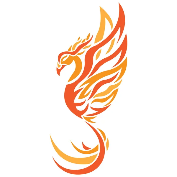 Vector Ilustración Fantasía Firebird Phoenix — Vector de stock