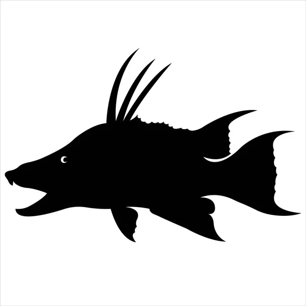 Ilustração Vetorial Peixes Arte Marinha Animal — Vetor de Stock