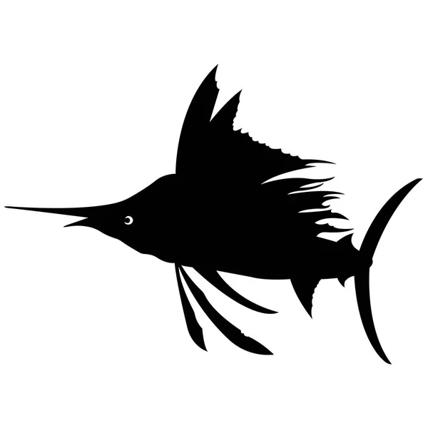 Vektor Ilustrasi Ikan Seni Hewan Laut - Stok Vektor
