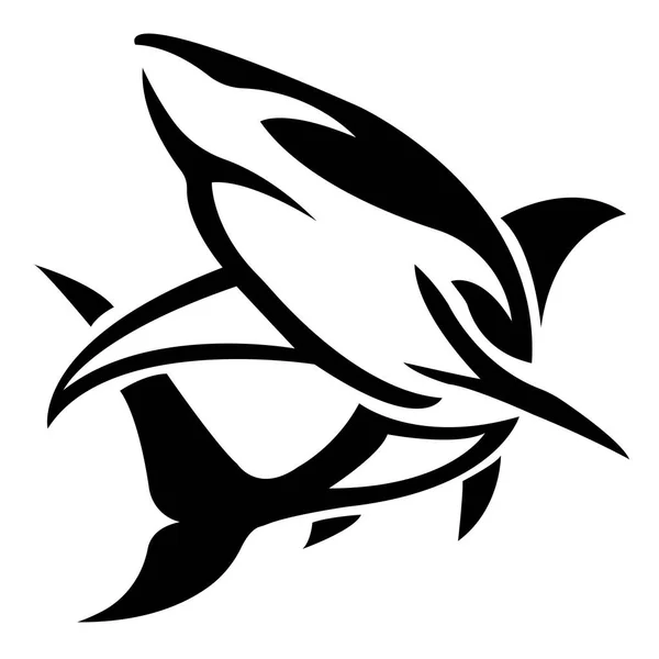 Vector Illustration Shark Fish — Stock Vector