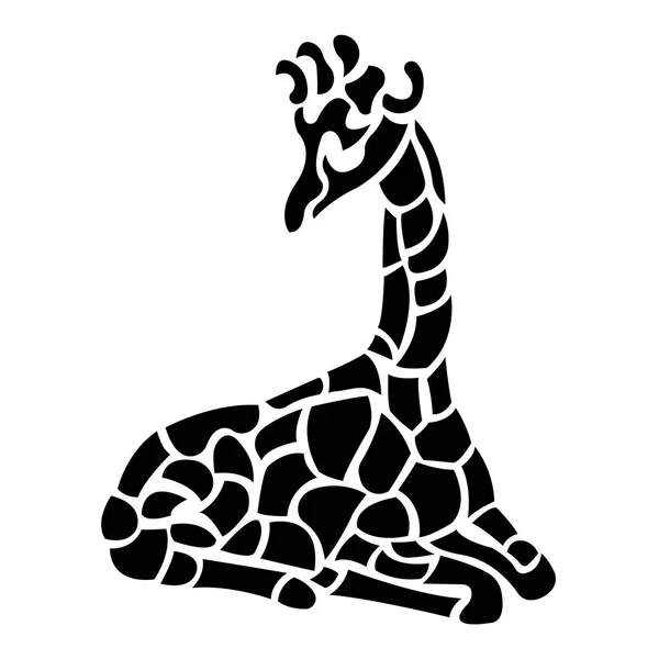 Illustrazione Vettoriale Dell Animale Giraffa — Vettoriale Stock