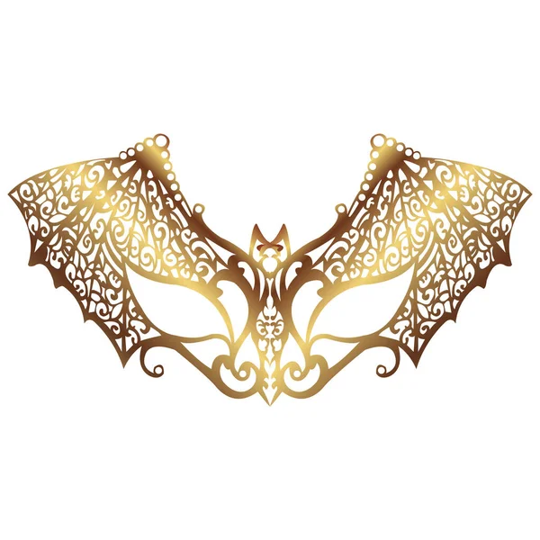 Vektorillustration Abstrakter Fledermausflügel Maske — Stockvektor