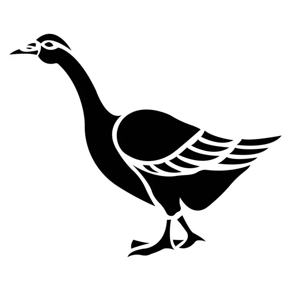 Vector Illustration Goose Bird — Stock Vector