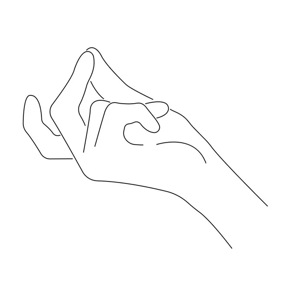 Vektor Illustration Mänsklig Hand Gester Isolerad Vit — Stock vektor