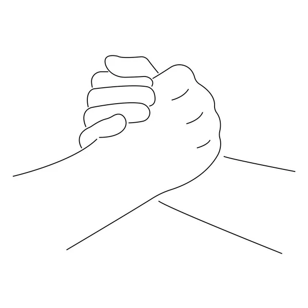 Vector Illustration Human Hands Shaking — Stock Vector