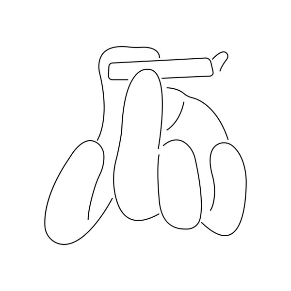 Векторная Иллюстрация Человеческой Руки Сигаретным Суставом — стоковый вектор