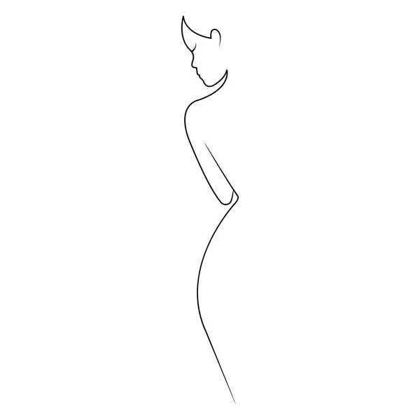 女性の体の簡単なベクトル図を — ストックベクタ