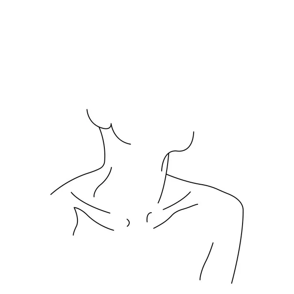Vektorová Ilustrace Umění Části Krku Lidského Těla — Stockový vektor
