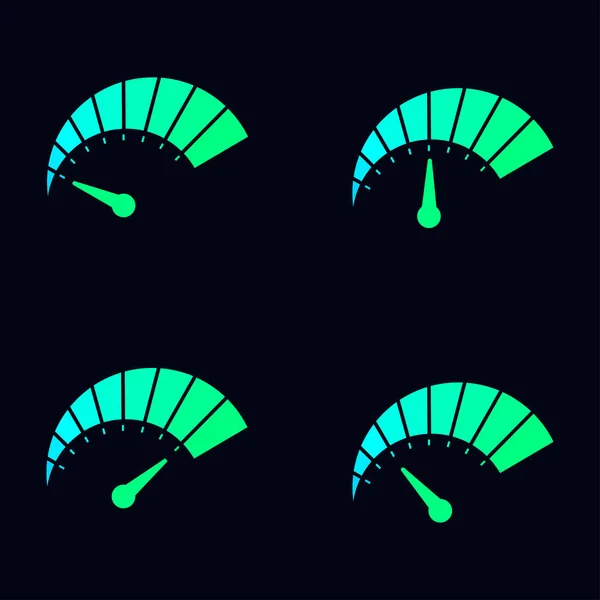 Timer Stopwatch Vector Gauge Icons — Stock Vector