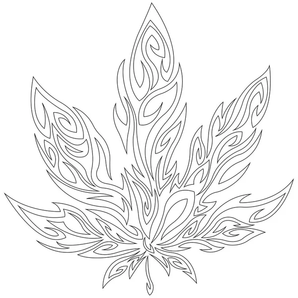 Cannabis Blatt Vektorillustration Hintergrund — Stockvektor