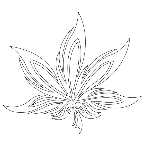 Cannabis Leaf Vector Illustration Background — 스톡 벡터