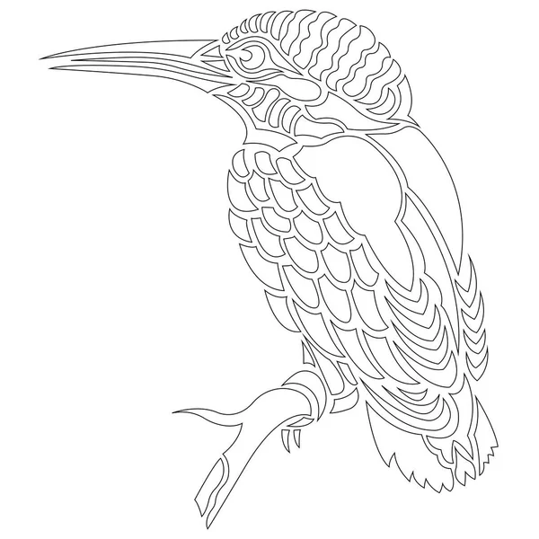 Vektor Illustration Kingfisher Fågel — Stock vektor