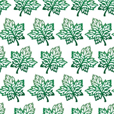 Yaprak deseni, çiçek yapraklı vektör illüstrasyon arka planı 