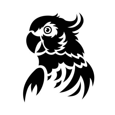 Papağan kuşu, vektör illüstrasyon arka planı 