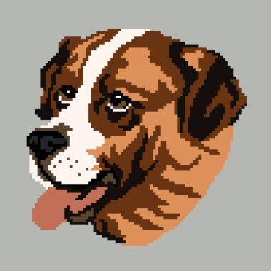 Köpek, hayvan ve Senbernar 'ın vektör çizimi