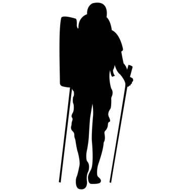 Maceradaki insan yürüyüşçüsünün vektör çizimi