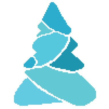 Yılbaşı ağacının vektör çizimi 