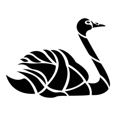 Kuğu kuşunun vektör illüstrasyonu 