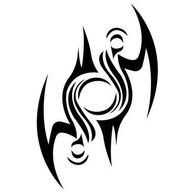 Siyah beyaz vektör illüstrasyon sanatı 