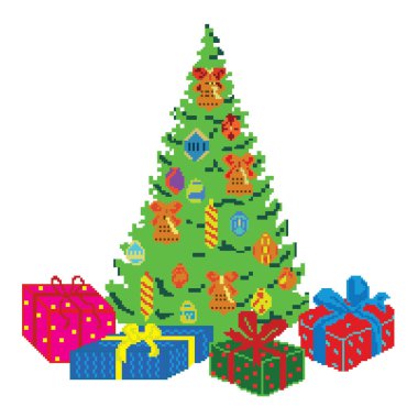 yaratıcı basit Noel ağacı çizimi  