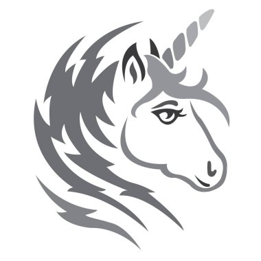 Unicorn atının vektör çizimi 