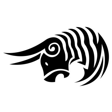 Buzağı hayvanının vektör illüstrasyonu