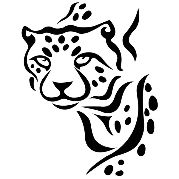 Vector Illustration Animal Leopard — Stock Vector