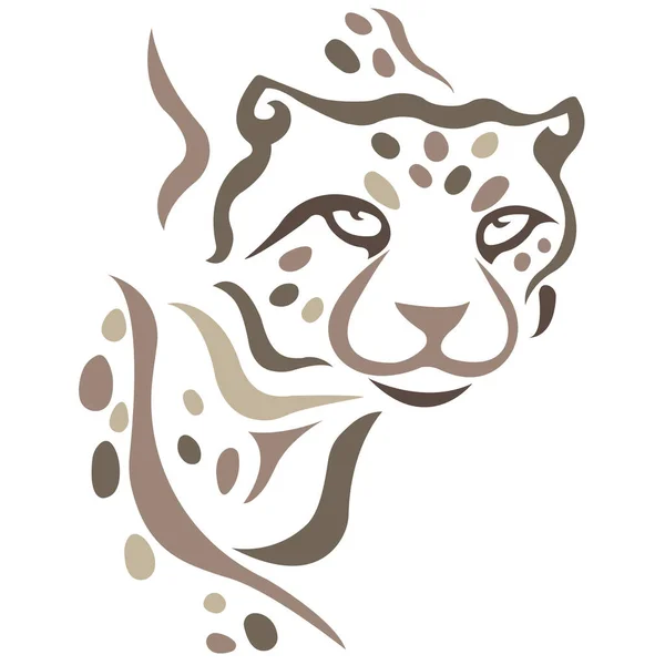 Illustrazione Vettoriale Del Leopardo Animale — Vettoriale Stock