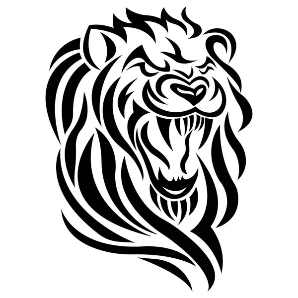 Illustration Vectorielle Lion Agressif — Image vectorielle