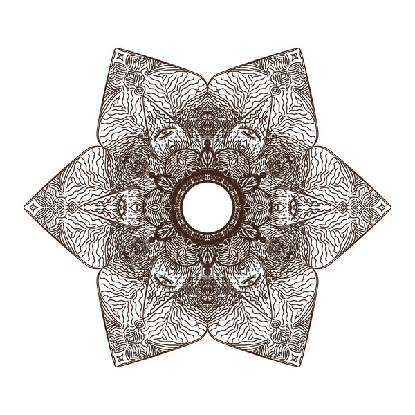 Ilustración Vectorial Flor Mandala — Archivo Imágenes Vectoriales