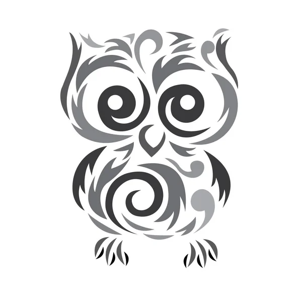 Hibou Oiseau Vecteur Illustration Fond — Image vectorielle