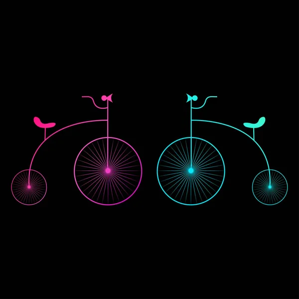 Conception Logo Moto Vieux Vélo Illustration Vectorielle — Image vectorielle
